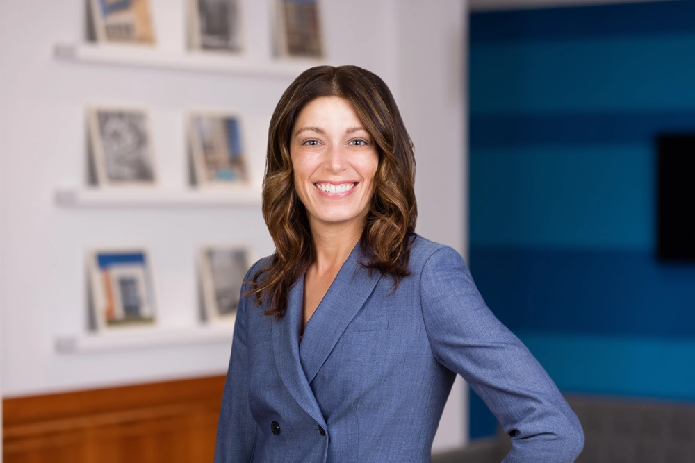 smiling person in professional attire